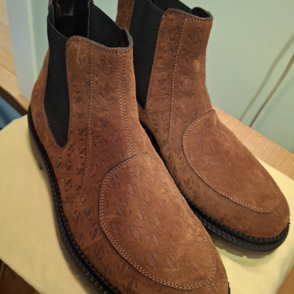 Jimmy Choo Tan Embossed Men's Boots